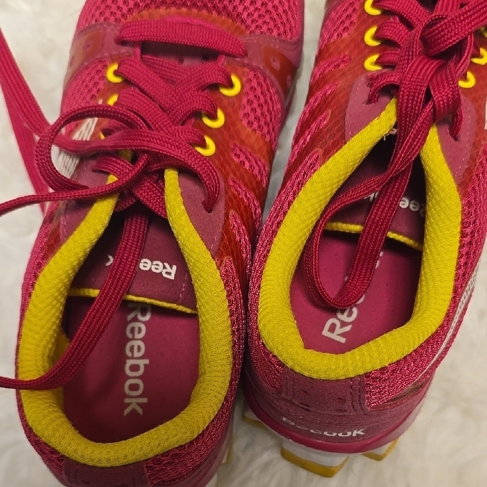 Reebok Pink and Yellow Sneakers Vibrant Comfort - Picture 6 of 7